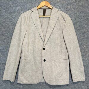 Eleventy Unstructred Wool Sport Coat Jacket Blazer Mens 46 US 36 Beige Designer
